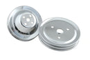 Mr. Gasket Chrome Pulley Set - Two Groove Upper & Lower Pulleys 1955-1968 Chevrolet 265-350 Gen I Small Block-1