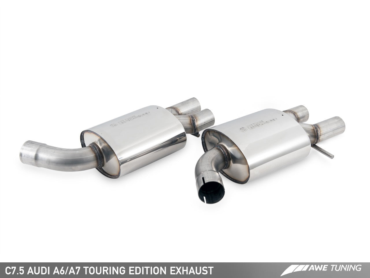 AWE Touring Edition Exhaust for Audi C7.5 A7 3.0T - Quad Outlet, Chrome Silver Tips
