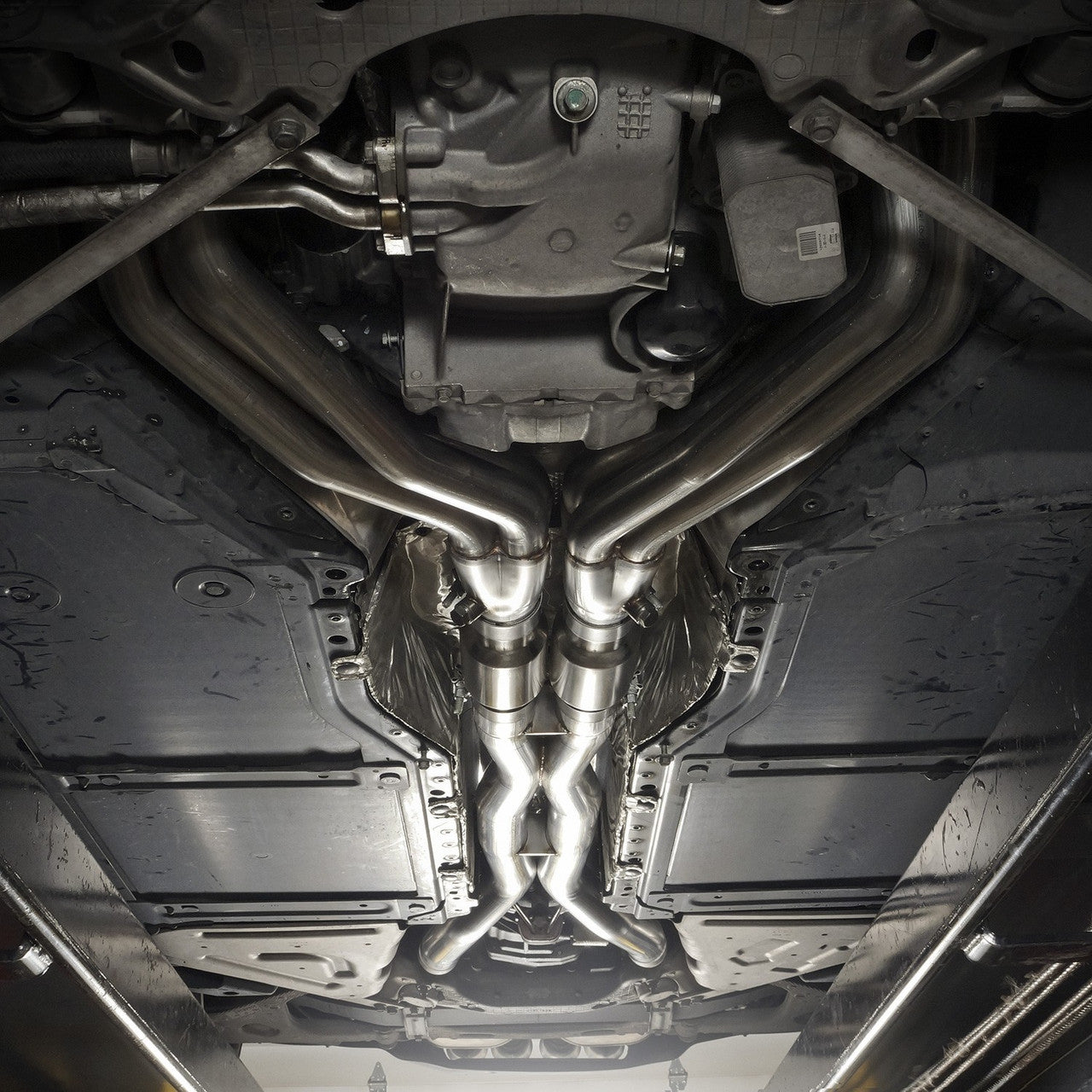 Stainless Works Corvette C7 2014+ Headers 1-7/8in Primaries 3in Collectors High-Flow Cats X-pipe