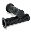 Burly Brand Rubber Diamondback Grips 1in - Black-1