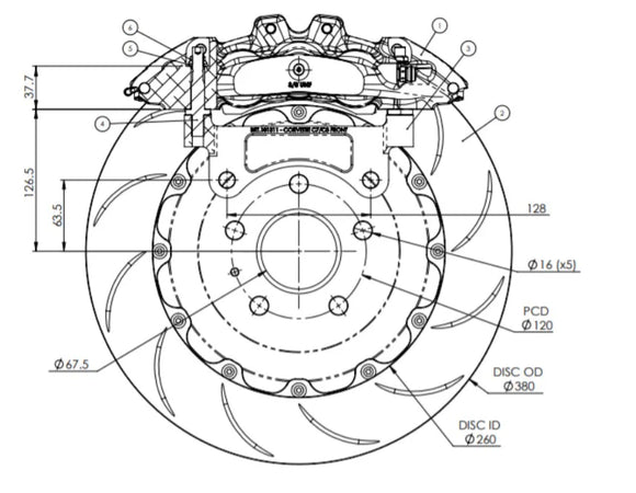Alcon Pro-System Chevrolet Corvette C8 (OEM Wheels) Brake Kit - Front