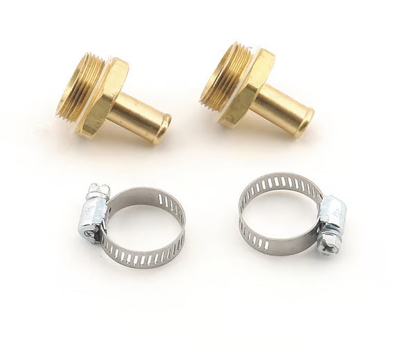 Mr. Gasket Carburetor Inlet Fittings - 7/8-20 Male To 3/8 Inch Hose Barb - Brass
