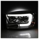 Spyder Dodge Ram 1500 06-08 V2 Projector Headlights - Light Bar DRL - Chrome (PRO-YD-DR06V2-LB-C)-7