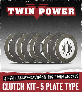 Twin Power 41-84 Big Twin Clutch Kit 5 Plate Type