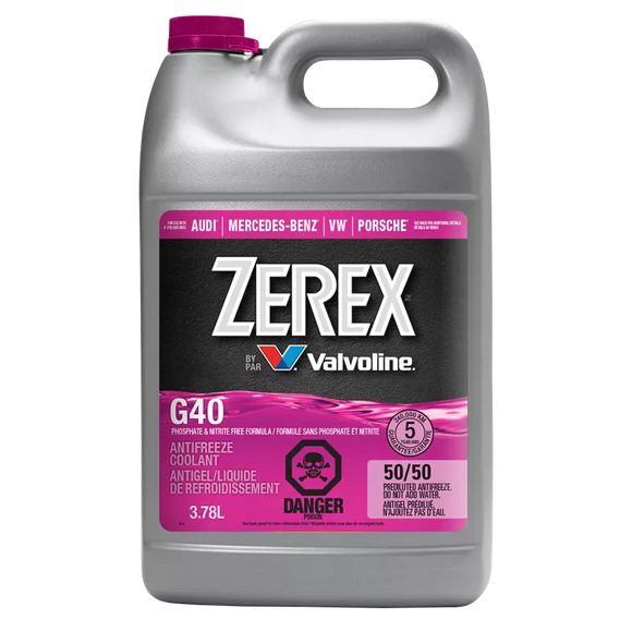 Zerex G40 Antifreeze/Coolant 50/50 Pre-Mix (Pink) 1 Gal
