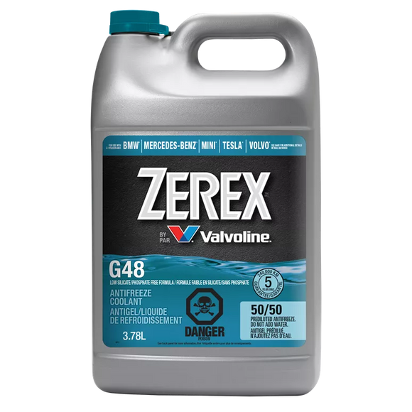 Zerex G48 Antifreeze/Coolant 50/50 Pre-Mix G48 (Blue) 1 Gal