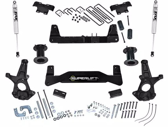 Superlift 07-16 Chevy Silv 1500 2WD 6.5in Lift Kit w/ Cast Steel Control Arms w/ Fox Shocks