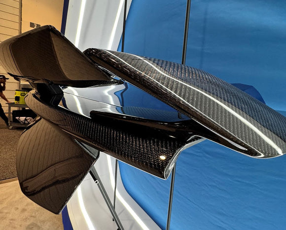 Type-GTG carbon fiber rear spoiler with Gurney Flap for 2024 Ford Mustang