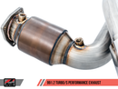 AWE Performance Exhaust and High-Flow Cat Sections for Porsche 991.1 / 991.2 Turbo - Diamond Black RSR Tips-2