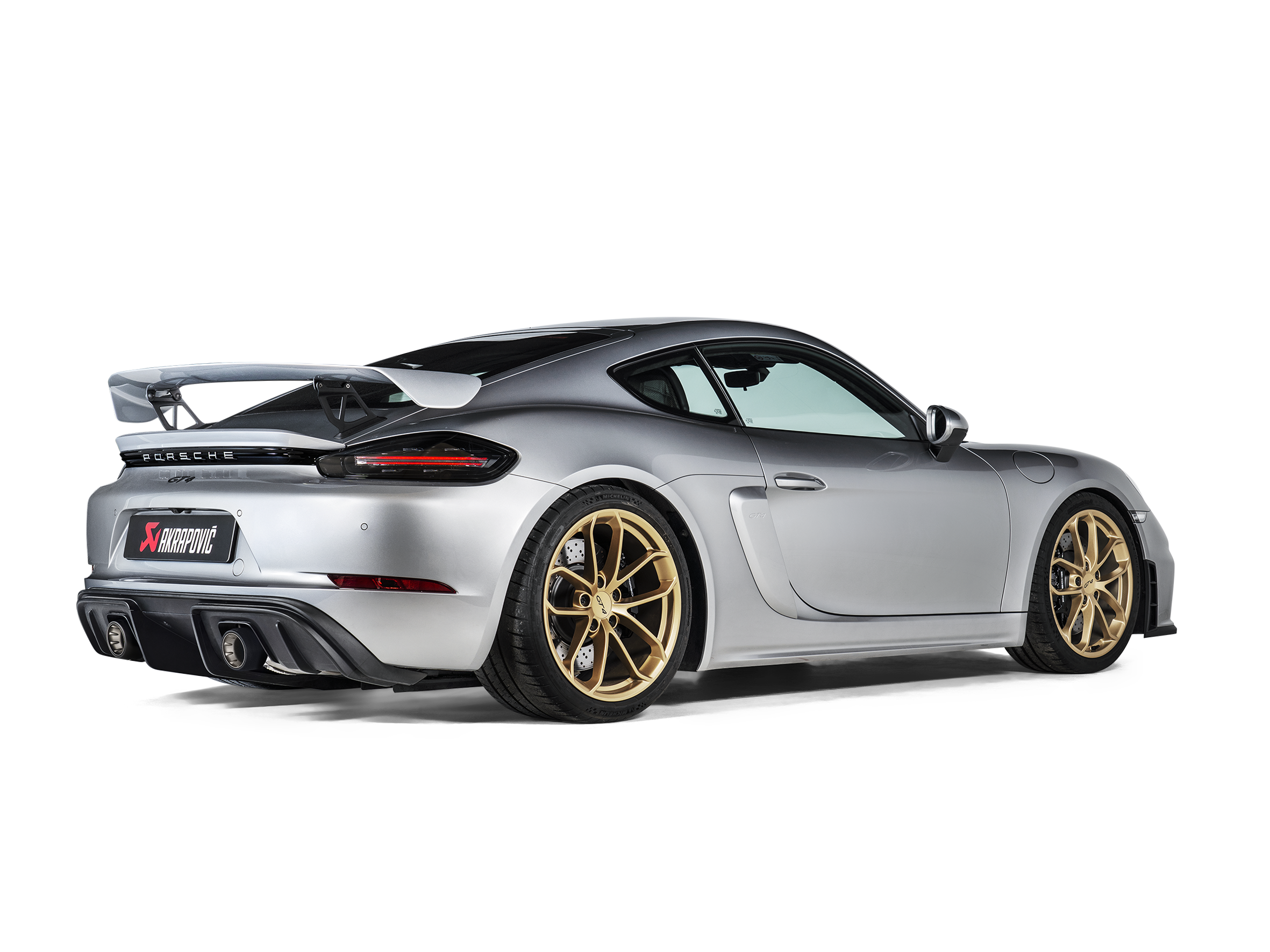 Akrapovic 2020+ Porsche Cayman GT4 (718) Slip-On Race Line (Titanium) (Req Tips / Option 2)