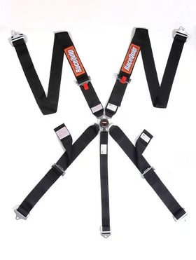 RACEQUIP SFI CAMLOCK 5PT PU LAP SEAT BELTS BLK