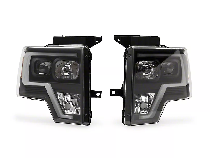 RAXIOM PROJECTOR HEADLIGHTS W/ LED ACCENT: 2009–2014 FORD F-150