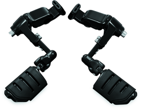 Kuryakyn Ergo III Adjustable Mount With Trident Dually ISO Pegs Gloss Black