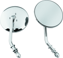 Bikers Choice 65-Up Chrome 4 Inch Round Short Stem Mirror Right Custom-1