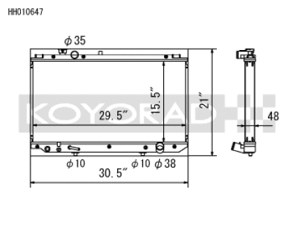 Koyo 97-05 Toyota Aristo / Lexus GS300 Radiator
