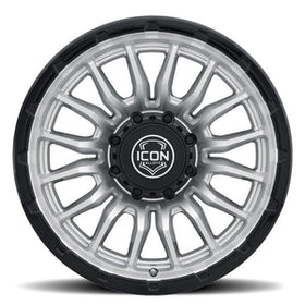 ICON Alloys Cajon 20x9 / 8x180 / 12mm / 5.5in BS Silver Machined Wheel w/ GB Lip