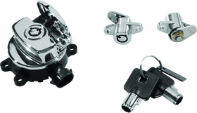 Bikers Choice 14-21 Road King Chrome Ignition Switch & Saddlebag Lock Kit