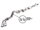 AWE 0FG Exhaust with BashGuard for 3rd Gen Tacoma - Dual Chrome Silver Tips-1