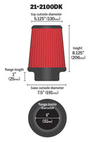 AEM 6 inch DRY Flow Short Neck 9 inch Element Filter Replacement-2