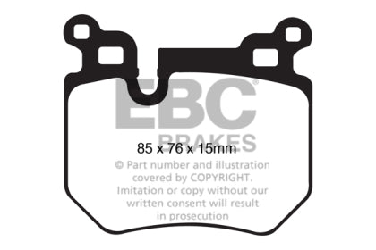 EBC 08-10 BMW 135 3.0 Twin Turbo Bluestuff Rear Brake Pads - 0
