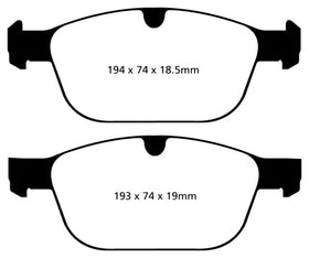 EBC 08+ Volvo XC60 3.0 Turbo Redstuff Front Brake Pads - 0