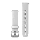 Garmin Quick Release Bands (20 mm). White with Polished Silver Hardware-1