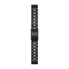 Garmin QuickFit 22 Watch Bands. Vented Titanium Bracelet with Carbon Gray DLC Co