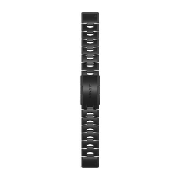 Garmin QuickFit 22 Watch Bands. Vented Titanium Bracelet with Carbon Gray DLC Co