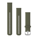 Garmin Quick Release Bands (20 mm). Moss with Silver Hardware-1