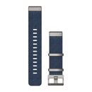 Garmin QuickFit 22 Watch Straps. Jacquard-weave Nylon Strap Indigo-1