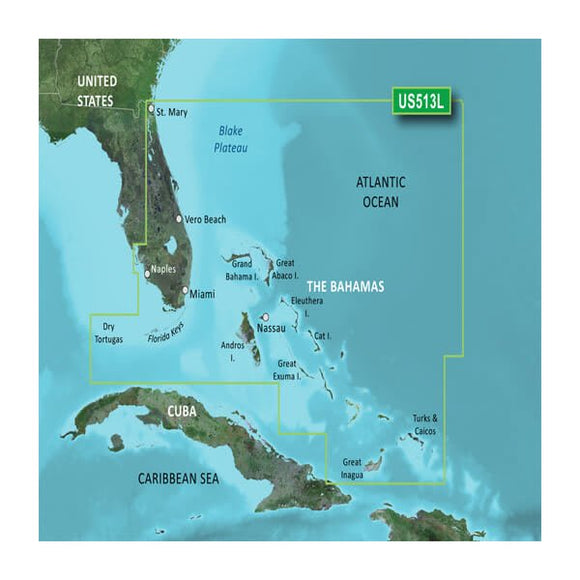 Garmin microSD/SD card: VUS513L-Jacksonville-Bahamas