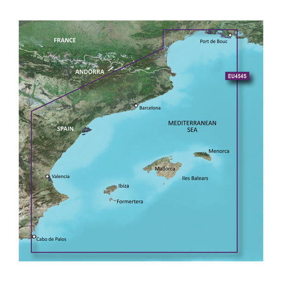 Garmin microSD/SD card: VEU454S-Barcelona and Valencia