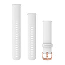 Garmin Quick Release Bands (20 mm). White with Rose Gold Hardware-1