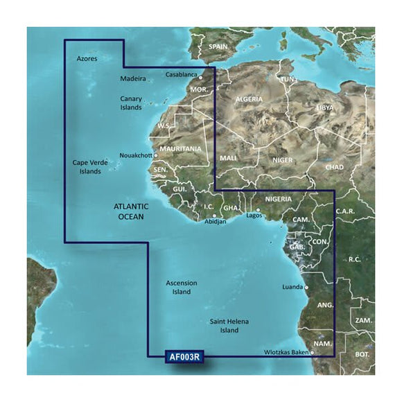Garmin microSD/SD card: VAF003R-Western Africa