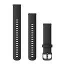 Garmin Quick Release Bands (18 mm). Black with Slate Hardware-1