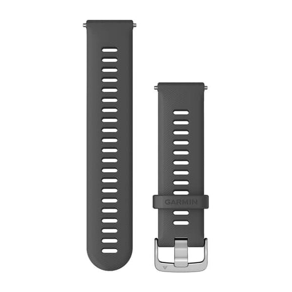Garmin Quick Release Bands (22 mm). Gray with Silver Hardware