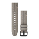 Garmin QuickFit 20 Watch Bands. Shale Gray Suede Leather-1