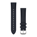 Garmin Quick Release Bands (20 mm). Navy Italian Leather with Silver Hardware-1