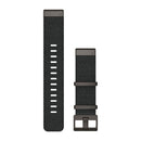 Garmin QuickFit 22 Watch Straps. Jacquard-weave Nylon Strap Heathered Black-1
