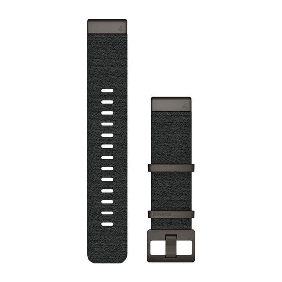 Garmin QuickFit 22 Watch Straps. Jacquard-weave Nylon Strap Heathered Black