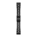 Garmin QuickFit 26 Watch Bands. Vented Titanium Bracelet with Carbon Gray DLC Co-1