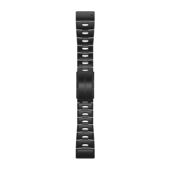 Garmin QuickFit 26 Watch Bands. Vented Titanium Bracelet with Carbon Gray DLC Co