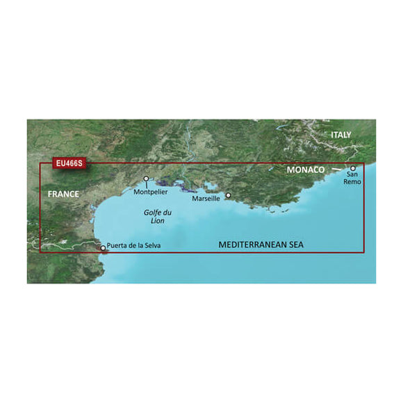 Garmin microSD/SD card: VEU466S-Golfe Du Lion to San Remo