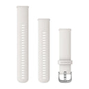 Garmin Quick Release Bands (20 mm). Ivory with Silver Hardware-1