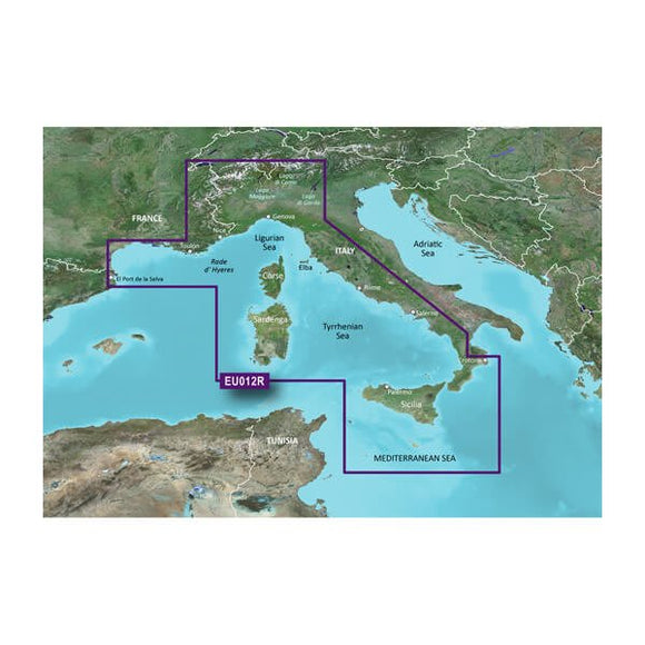 Garmin microSD/SD card: HXEU012R - Mediterranean Sea. Central-West