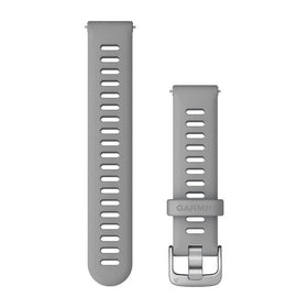Garmin Quick Release Bands (18 mm). Powder Gray with Silver Hardware