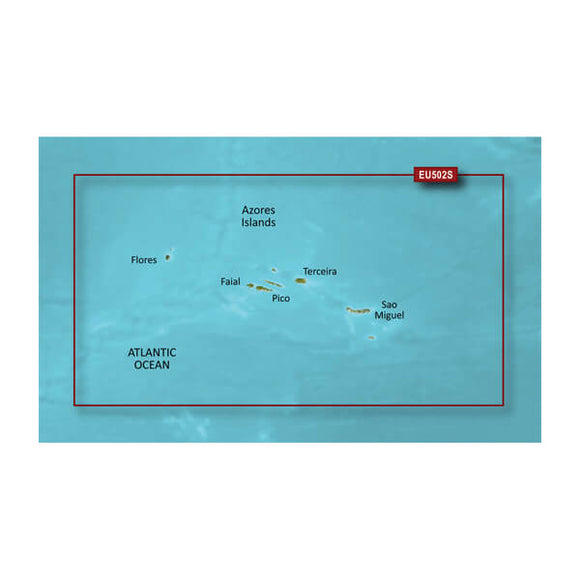 Garmin microSD/SD card: VEU502S-Azores Islands