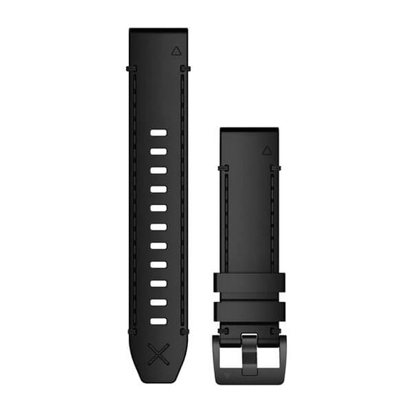 Garmin QuickFit 22 Watch Straps. Genuine Horween Leather Strap Black