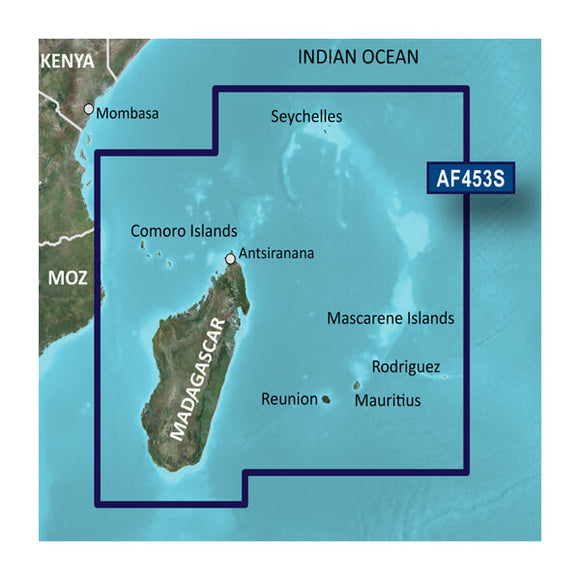 Garmin microSD/SD card: VAF453S-Mascarene Plateau & Madagascar