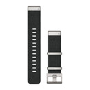 Garmin QuickFit 22 Watch Straps. Jacquard-weave Nylon Strap Black-1